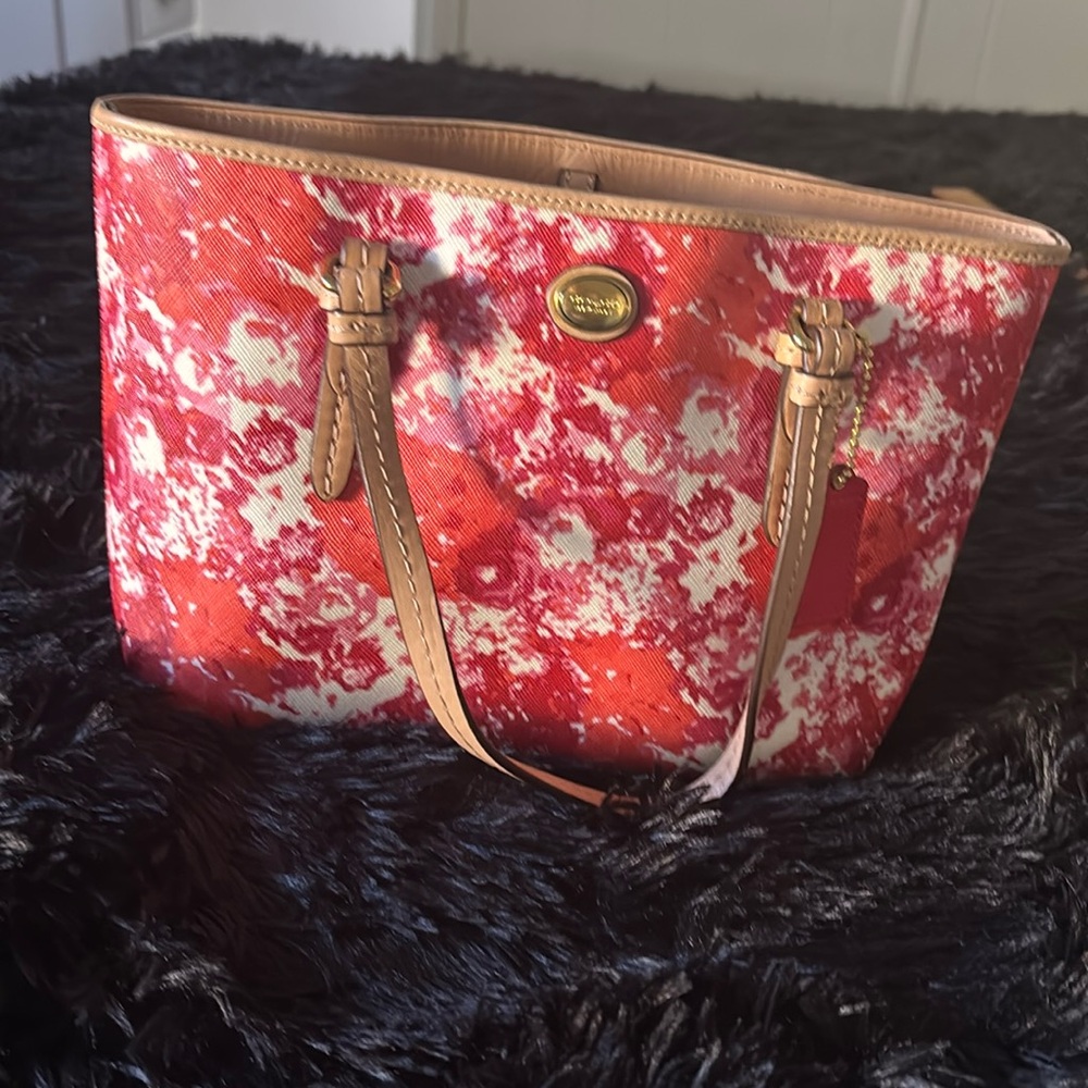 Coach pink multicolored daily purse